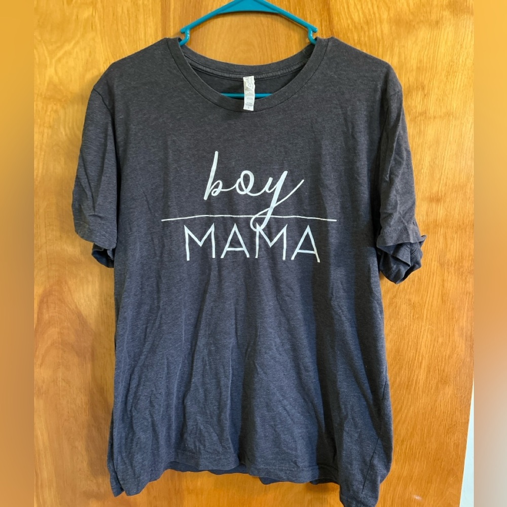 Boy Mama Charcoal Gray Shirt
